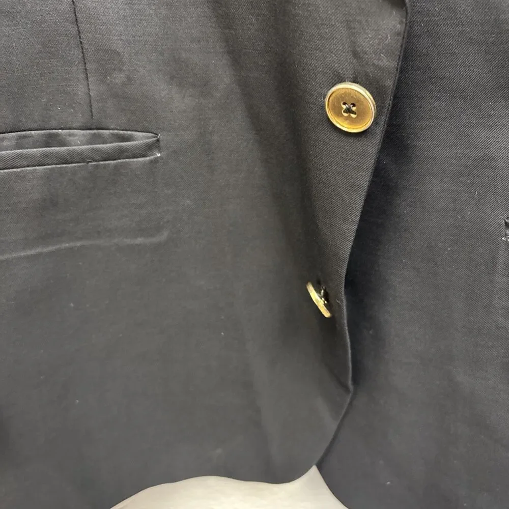 Christian Dior Le Connaisseur Blazer Jacket Men 46S Black Wool Suit Coat Lined